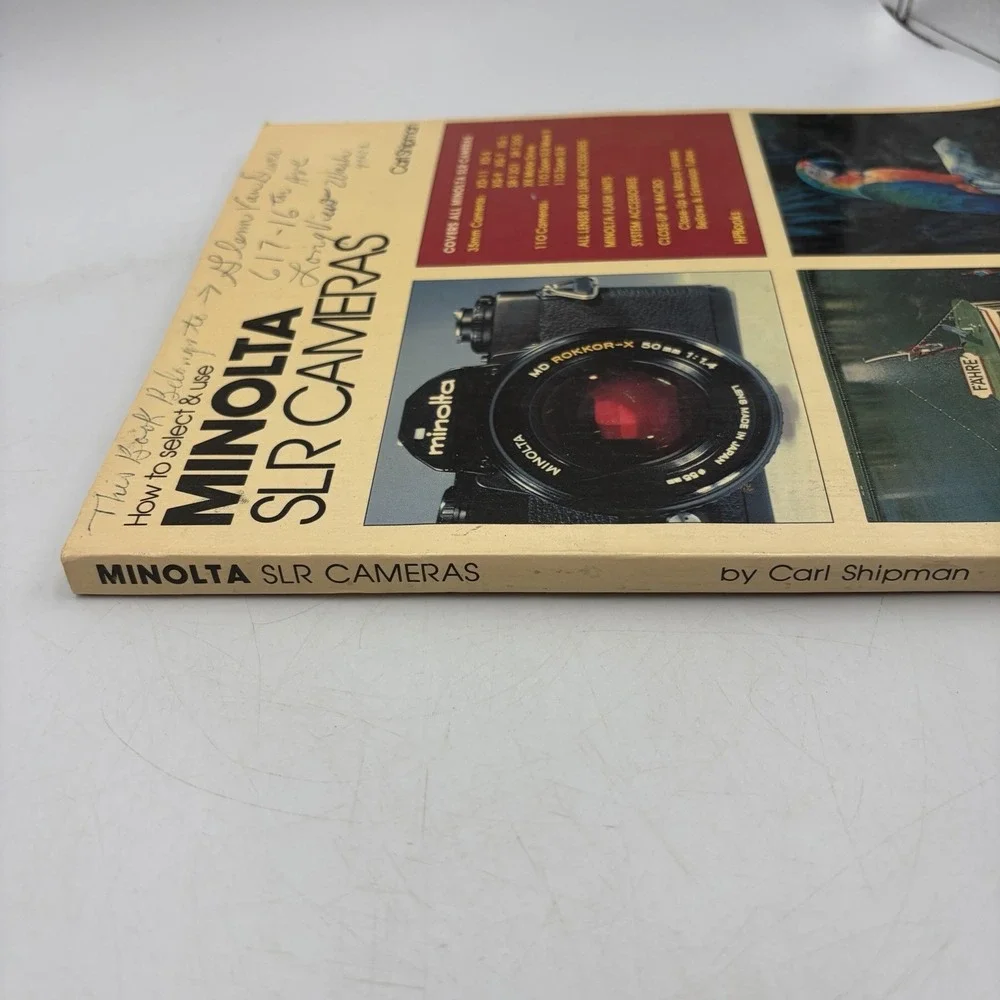 How To Select & Use Minolta SLR Cameras Carl Shipman 1980 Book